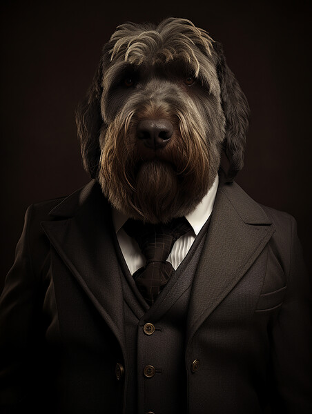 Black Russian Terrier Picture Board by K9 Art