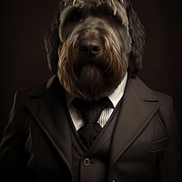 Buy canvas prints of Black Russian Terrier by K9 Art
