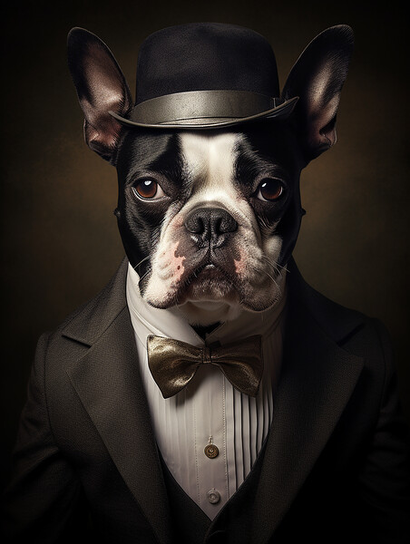 Boston Terrier Picture Board by K9 Art