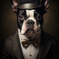 Buy canvas prints of Boston Terrier by K9 Art