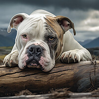 Buy canvas prints of American Bulldog by K9 Art