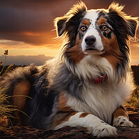 Buy canvas prints of Australian Shepherd Dog by K9 Art