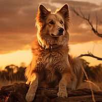 Buy canvas prints of Australian Stumpy Tail Dog by K9 Art
