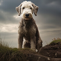 Buy canvas prints of Bedlington Terrier by K9 Art