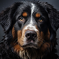 Buy canvas prints of Bernese Mountain Dog  by K9 Art