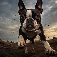 Buy canvas prints of Boston Terrier by K9 Art