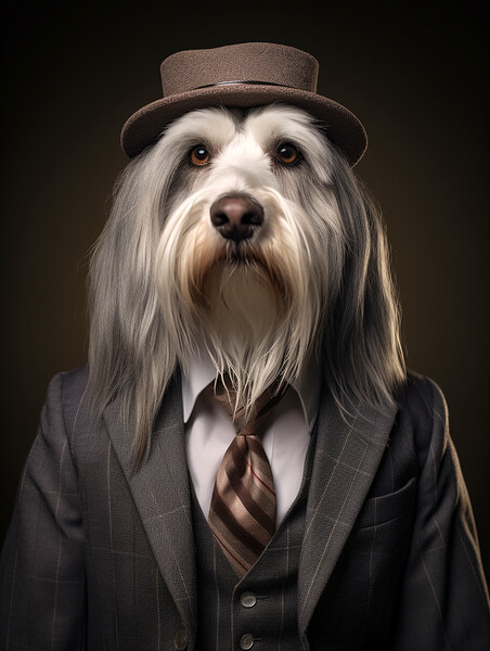 Bearded Collie Picture Board by K9 Art
