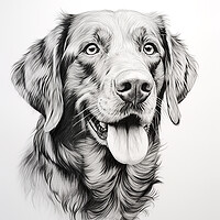 Buy canvas prints of Broholmer Pencil Drawing by K9 Art