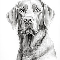 Buy canvas prints of Broholmer Pencil Drawing by K9 Art