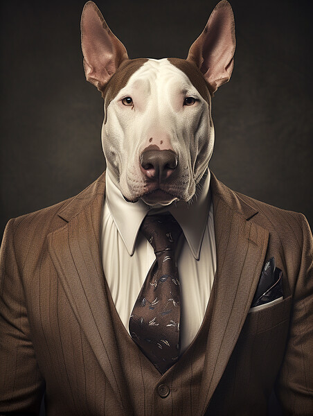 Bull Terrier Picture Board by K9 Art
