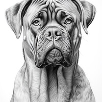 Buy canvas prints of Bullmastiff Pencil Drawing by K9 Art
