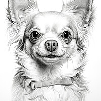 Buy canvas prints of Chihuahua Pencil Drawing by K9 Art
