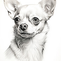 Buy canvas prints of Chihuahua Pencil Drawing by K9 Art