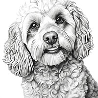 Buy canvas prints of Cockapoo Pencil Drawing by K9 Art