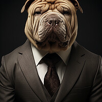 Buy canvas prints of Chinese Shar Pei by K9 Art