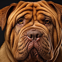 Buy canvas prints of Chinese Shar Pei by K9 Art