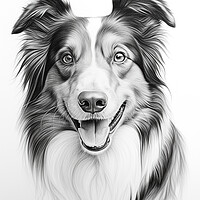 Buy canvas prints of Croatian Sheepdog Pencil Drawing by K9 Art