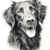Buy canvas prints of Curly Coated Retriever Pencil Drawing by K9 Art