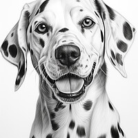 Buy canvas prints of Dalmatian Pencil Drawing by K9 Art