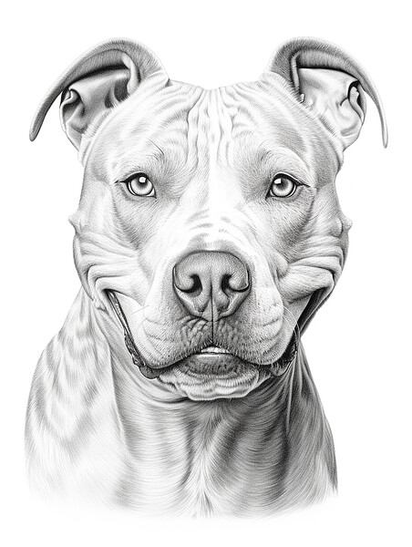 Dogo Argentino Pencil Drawing Picture Board by K9 Art