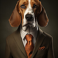 Buy canvas prints of English Foxhound by K9 Art
