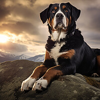 Buy canvas prints of Entlebucher Mountain Dog by K9 Art