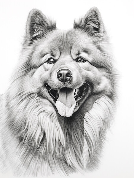 Eurasier Pencil Drawing Picture Board by K9 Art