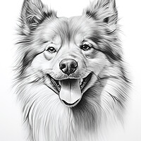 Buy canvas prints of Finnish Lapphund Pencil Drawing by K9 Art