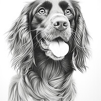 Buy canvas prints of German Long Haired Pointer Pencil Drawing by K9 Art
