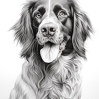 Buy canvas prints of German Long Haired Pointer Pencil Drawing by K9 Art