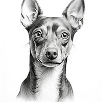 Buy canvas prints of German Pinscher Pencil Drawing by K9 Art