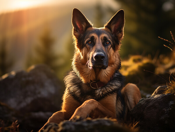 German Shepherd Dog Picture Board by K9 Art