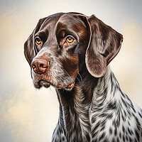 Buy canvas prints of German Shorthaired Pointer Pencil Drawing by K9 Art