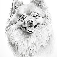 Buy canvas prints of German Spitz Pencil Drawing by K9 Art
