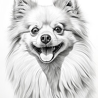 Buy canvas prints of German Spitz Pencil Drawing by K9 Art