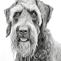 Buy canvas prints of Giant Schnauzer Pencil Drawing by K9 Art