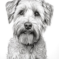 Buy canvas prints of Glen Of Imaal Terrier Pencil Drawing by K9 Art