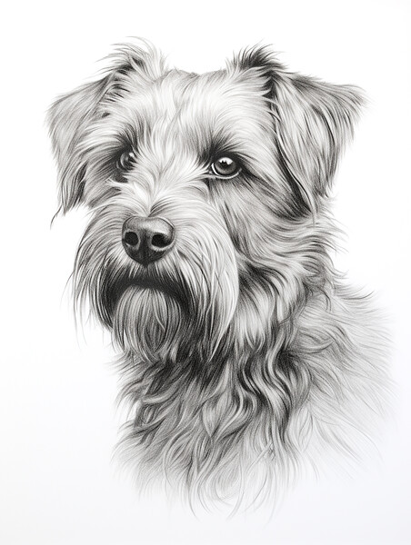 Glen Of Imaal Terrier Pencil Drawing Picture Board by K9 Art