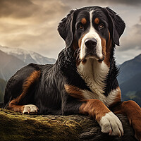 Buy canvas prints of Greater Swiss Mountain Dog by K9 Art