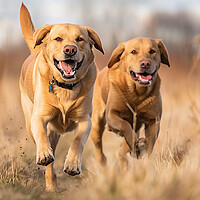 Buy canvas prints of Golden Labradors by K9 Art