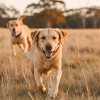 Buy canvas prints of Golden Labradors by K9 Art