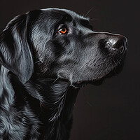 Buy canvas prints of Black Labrador Portrait by K9 Art