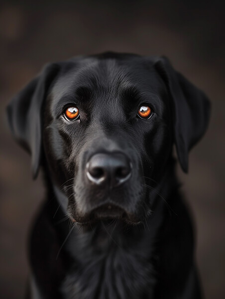 Black Labrador Portrait Picture Board by K9 Art
