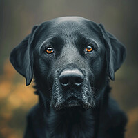 Buy canvas prints of Black Labrador Portrait by K9 Art