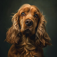 Buy canvas prints of Cocker Spaniel Portrait by K9 Art