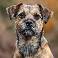 Buy canvas prints of Border Terrier Portrait by K9 Art