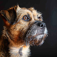 Buy canvas prints of Border Terrier Portrait by K9 Art