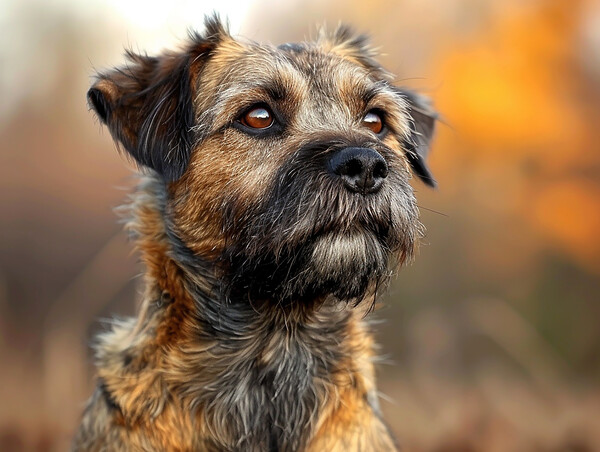Border Terrier Portrait Picture Board by K9 Art