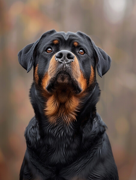 Rottweiler Portrait Picture Board by K9 Art