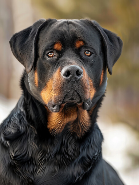 Rottweiler Portrait Picture Board by K9 Art